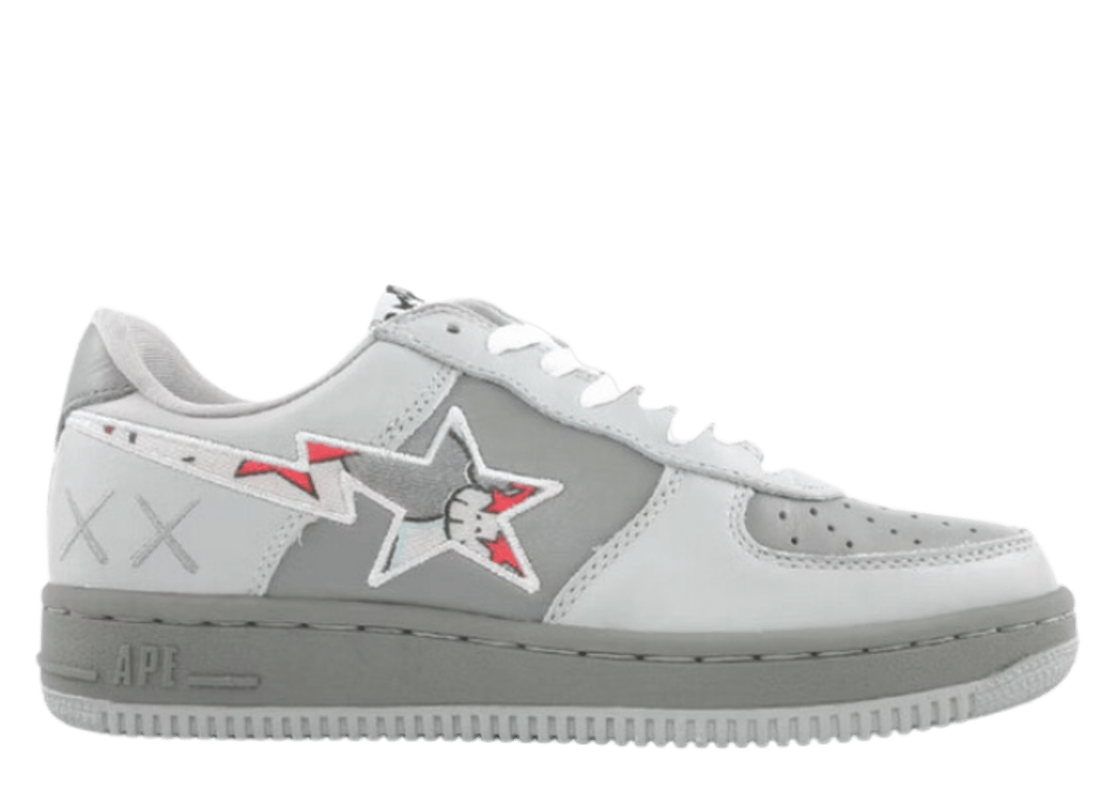 A Bathing Ape Bape Sta Low KAWS Gray Red FS 001 447